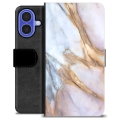 iPhone 16 Premium Wallet Case - Elegant Marble