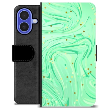 iPhone 16 Premium Wallet Case - Green Mint