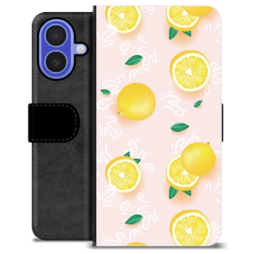 iPhone 16 Premium Wallet Case - Lemon Pattern