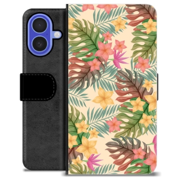 iPhone 16 Premium Wallet Case - Pink Flowers