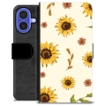 iPhone 16 Premium Wallet Case - Sunflower