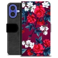 iPhone 16 Premium Wallet Case - Vintage Flowers