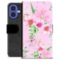 iPhone 16 Premium Wallet Case - Watercolor Flowers