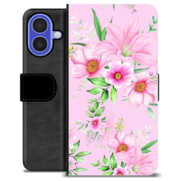 iPhone 16 Premium Wallet Case - Watercolor Flowers