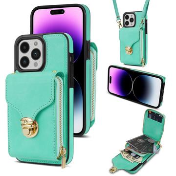iPhone 16 Pro All-in-One Case with Wallet & Strap - Mint