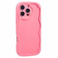 iPhone 16 Pro Candy Color Wavy TPU Case - Hot Pink