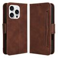 iPhone 16 Pro Max Cardholder Wallet Case - Brown