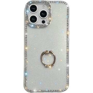 iPhone 16 Pro Max CrystalGlow Hybrid Case with Ring Holder - Transparent