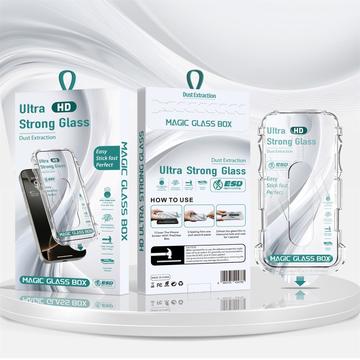 iPhone 16 Pro Max HD Tempered Glass Screen Protector with Automatic Dust Removal Tool - 9H