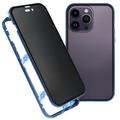 iPhone 16 Pro Max Magnetic Case with Tempered Glass - Privacy - Dark Blue