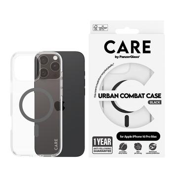 iPhone 16 Pro Max PanzerGlass Care Transparent Urban Combat Case - MagSafe Compatible - Black