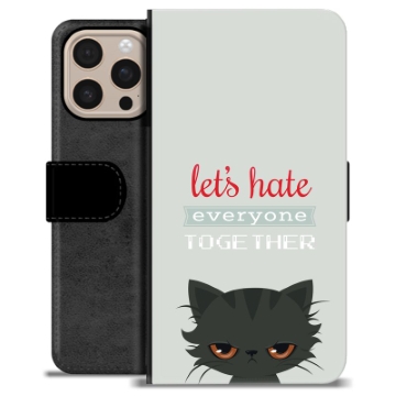 iPhone 16 Pro Max Premium Wallet Case - Angry Cat