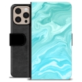 iPhone 16 Pro Max Premium Wallet Case - Blue Marble