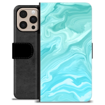 iPhone 16 Pro Max Premium Wallet Case - Blue Marble