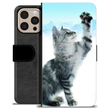 iPhone 16 Pro Max Premium Wallet Case - Cat