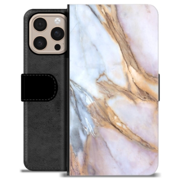 iPhone 16 Pro Max Premium Wallet Case - Elegant Marble