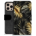 iPhone 16 Pro Max Premium Wallet Case - Golden Leaves