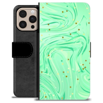 iPhone 16 Pro Max Premium Wallet Case - Green Mint