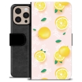 iPhone 16 Pro Max Premium Wallet Case - Lemon Pattern