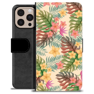 iPhone 16 Pro Max Premium Wallet Case - Pink Flowers