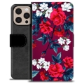 iPhone 16 Pro Max Premium Wallet Case - Vintage Flowers