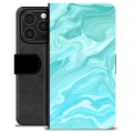 iPhone 16 Pro Premium Wallet Case - Blue Marble