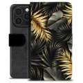 iPhone 16 Pro Premium Wallet Case - Golden Leaves