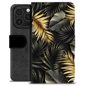 iPhone 16 Pro Premium Wallet Case - Golden Leaves
