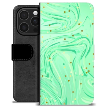 iPhone 16 Pro Premium Wallet Case - Green Mint