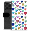 iPhone 16 Pro Premium Wallet Case - Hearts