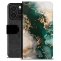 iPhone 16 Pro Premium Wallet Case - Jade Marble