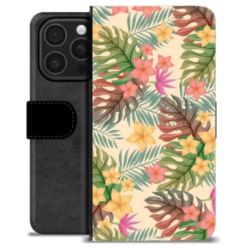 iPhone 16 Pro Premium Wallet Case - Pink Flowers