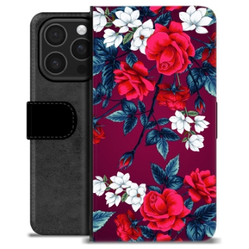 iPhone 16 Pro Premium Wallet Case - Vintage Flowers