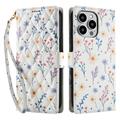 iPhone 16 Pro Rhombic Floral Wallet Case