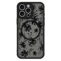 iPhone 16 Pro Stylish Protective Magnetic Case - Ink Flowers