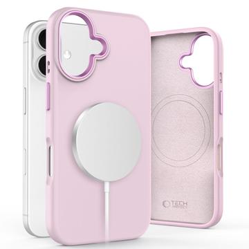 iPhone 16 Tech-Protect Silicone Pure Case - MagSafe Compatible - Pink Pearl