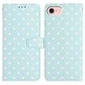 iPhone 16e Polka Dot Pattern Wallet Case - Blue
