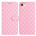 iPhone 16e Polka Dot Pattern Wallet Case - Pink