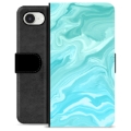 iPhone 16e Premium Wallet Case - Blue Marble