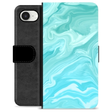 iPhone 16e Premium Wallet Case - Blue Marble