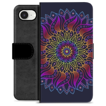 iPhone 16e Premium Wallet Case - Colorful Mandala
