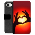 iPhone 16e Premium Wallet Case - Heart Silhouette