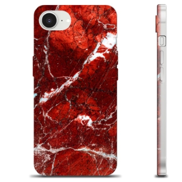 iPhone 16e TPU Case - Red Marble