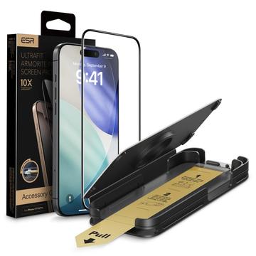 iPhone 17/16 Pro ESR UltraFit Armorite Pro Tempered Glass Screen Protector - 9H, 0.3mm - Black Edge