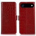 iPhone Air Crocodile Series Wallet Leather Case with RFID - Red