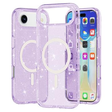 iPhone Air Stylish Glitter Series Hybrid Case - MagSafe Compatible - Purple