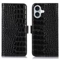 iPhone 17 Crocodile Series Wallet Leather Case with RFID