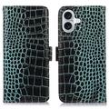 iPhone 17 Crocodile Series Wallet Leather Case with RFID - Green