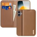 iPhone 17 Dux Ducis Hivo Wallet Leather Case - Brown