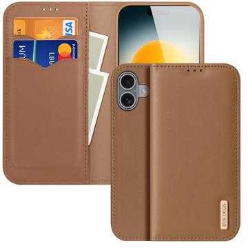 iPhone 17 Dux Ducis Hivo Wallet Leather Case - Brown
